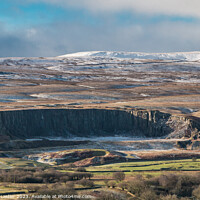 Buy canvas prints of A Wintry Crossthwaite Quarry from Middle Side, Teesdale by Richard Laidler