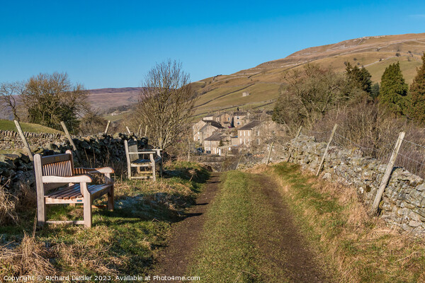 Down into Muker, Swaledale, Yorkshire Dales Picture Board by Richard Laidler
