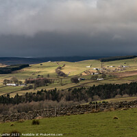 Buy canvas prints of Ettersgill from Stable Edge in Dramatic Light by Richard Laidler