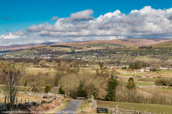 Middleton in Teesdale from Bail Hill Mar 2023 Picture Board by Richard Laidler