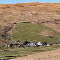 Buy canvas prints of Marshes Gill Farm, Harwood, Teesdale by Richard Laidler