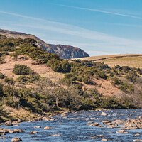Buy canvas prints of River Tees and Cronkley Scar from Force Garth by Richard Laidler