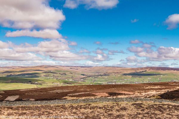 Middleton and the Hudes Hope from Harker Hill, Teesdale Picture Board by Richard Laidler