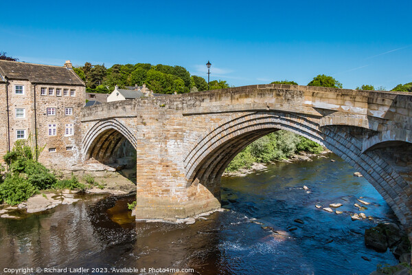 County Bridge and River Tees, Barnard Castle, Teesdale Picture Board by Richard Laidler