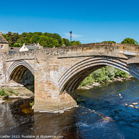Buy canvas prints of County Bridge and River Tees, Barnard Castle, Teesdale by Richard Laidler
