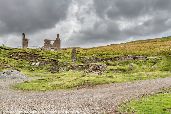 Flushiemere House and Mine Remains, Teesdale Picture Board by Richard Laidler