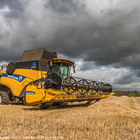 Buy canvas prints of Wheat Harvest at Wycliffe Aug 2023 (2) by Richard Laidler