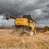 Buy canvas prints of Wheat Harvest at Wycliffe Aug 2023 (3) by Richard Laidler
