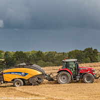 Buy canvas prints of Wheat Harvest at Wycliffe Aug 2023 (6) by Richard Laidler
