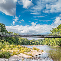 Buy canvas prints of Whorlton Bridge, Teesdale from Downstream by Richard Laidler