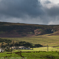 Buy canvas prints of Spotlight on Cronkley and Hill End Farms, Teesdale by Richard Laidler