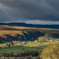 Buy canvas prints of Holwick from Middle Side, Teesdale in Autumn Light by Richard Laidler