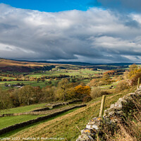 Buy canvas prints of Towards Holwick, Teesdale from Middle Side in Autu by Richard Laidler