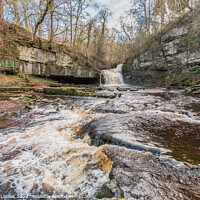 Buy canvas prints of Cauldron Force Waterfall, Wensleydale (1) by Richard Laidler