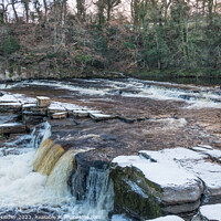 Buy canvas prints of River Swale Waterfalls, Richmond, North Yorkshire by Richard Laidler