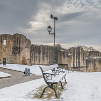 Buy canvas prints of Barnard Castle Ruins, Teesdale, in Snow by Richard Laidler