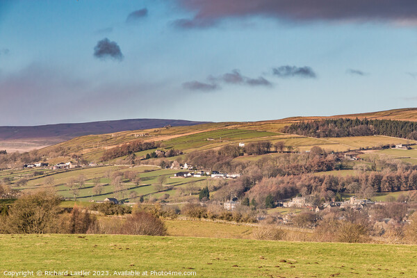 Winter Sun on Middleton-in-Teesdale from Bail Green Picture Board by Richard Laidler