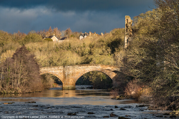 January Sun on the County Bridge, Barnard Castle, Teesdale Picture Board by Richard Laidler