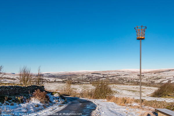 Towards Middleton from a snowy Bail Hill, Teesdale Picture Board by Richard Laidler