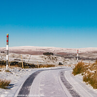 Buy canvas prints of Kirkcarrion from Harker Hill in Snow by Richard Laidler