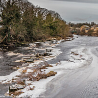 Buy canvas prints of Iced Tees at Barnard Castle by Richard Laidler