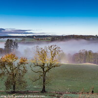 Buy canvas prints of Misty Tees at Ovington by Richard Laidler