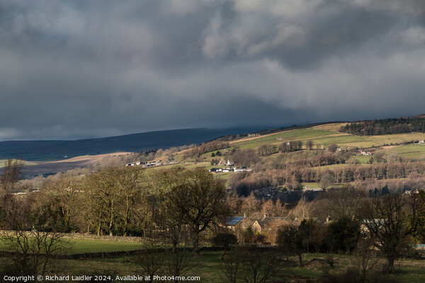 Winter Sun on Middle Side, Teesdale Picture Board by Richard Laidler