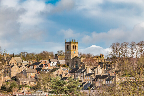 St Marys Parish Church, Barnard Castle, from Startforth Picture Board by Richard Laidler