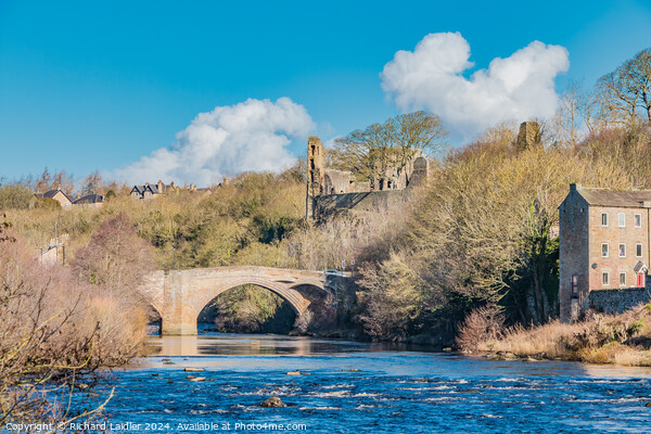 County Bridge, Castle and River Tees, Barnard Castle Picture Board by Richard Laidler