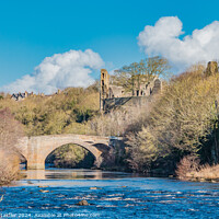 Buy canvas prints of County Bridge, Castle and River Tees, Barnard Castle by Richard Laidler