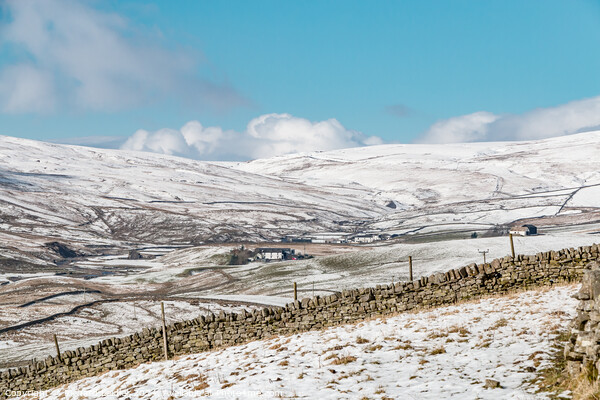 A Wintry Harwood, Upper Teesdale Picture Board by Richard Laidler