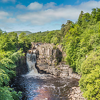 Buy canvas prints of Summer at High Force Waterfall, Teesdale, Panorama by Richard Laidler