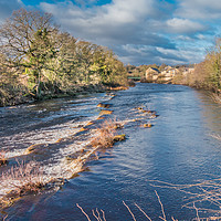 Buy canvas prints of The River Tees from The Demesnes, Barnard Castle by Richard Laidler
