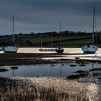 Buy canvas prints of Winter Moorings, Alnmouth Harbour, Northumberland by Richard Laidler