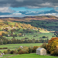 Buy canvas prints of Low Row and Calver Hill, Swaledale, Yorkshire by Richard Laidler