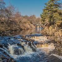 Buy canvas prints of Fine Winter Morning, Low Force Waterfall, Teesdale by Richard Laidler