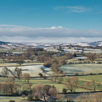 Buy canvas prints of Teesdale and Lunedale Winter Panorama by Richard Laidler