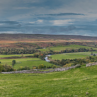Buy canvas prints of Upper Teesdale Panorama by Richard Laidler