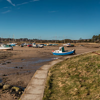 Buy canvas prints of Alnmouth Harbour, Northumberland, Panorama by Richard Laidler