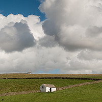 Buy canvas prints of Big Sky and Bowlees Barns by Richard Laidler