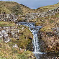 Buy canvas prints of Moorland Stream Waterfall by Richard Laidler