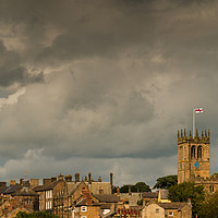 Buy canvas prints of Stormy Skies over Barnard Castle, Teesdale by Richard Laidler