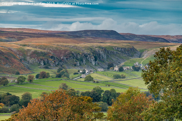 Holwick, Upper Teesdale from Middle Side in Autumn Picture Board by Richard Laidler