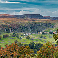 Buy canvas prints of Holwick, Upper Teesdale from Middle Side in Autumn by Richard Laidler