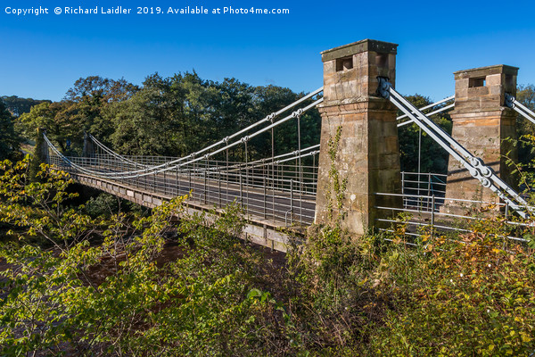 Whorlton Suspension Bridge, Teesdale Picture Board by Richard Laidler