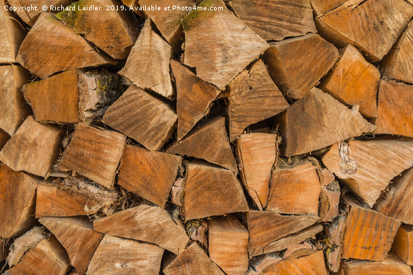 Split Firewood Log Stack Picture Board by Richard Laidler