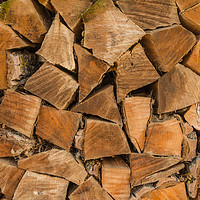 Buy canvas prints of Split Firewood Log Stack by Richard Laidler