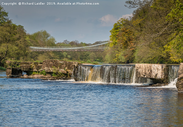 Whorlton Bridge and Tees Cascade Picture Board by Richard Laidler