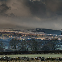 Buy canvas prints of Wintry Barningham, Teesdale by Richard Laidler