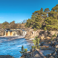Buy canvas prints of Winter at Low Force Waterfall, Teesdale, Panorama by Richard Laidler